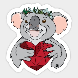 Koala with Eucalyptus Crown Sticker